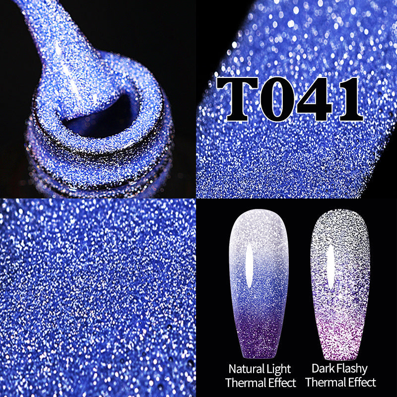 10pcs Set 7.5ml Reflective Glitter Thermal Gel